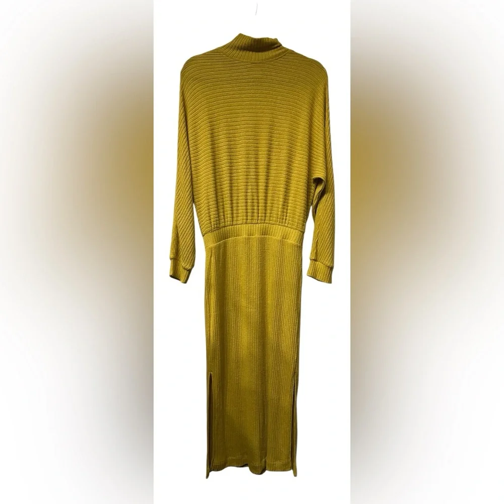Anthropologie Saturday Sunday Mariah Ribbed Knit Long Sleeve Dress Size Small - Picture 5 of 10